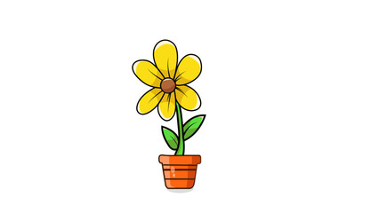 flowers vector flat isolated illustrations 