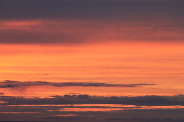 Sunset Baltic sea in Europe.