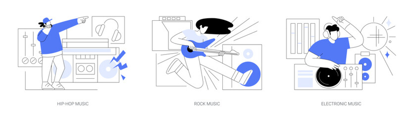 Music preference abstract concept vector illustrations. © Visual Generation