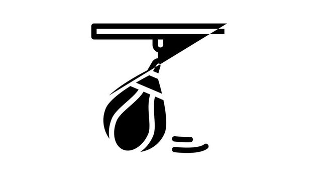 pear for exercising line icon animation