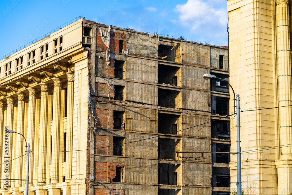 Wall mural historic building architecture in bucharest, romania, 2022