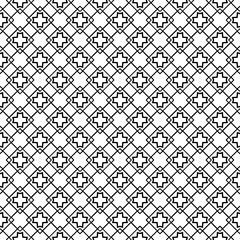 Black and white seamless pattern texture. Greyscale ornamental graphic design. Mosaic ornaments. Pattern template. Vector illustration. EPS10.