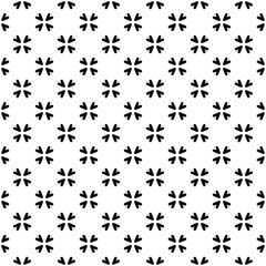 Black and white seamless pattern texture. Greyscale ornamental graphic design. Mosaic ornaments. Pattern template. Vector illustration. EPS10.