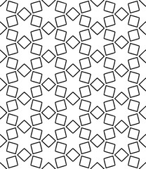 Black and white seamless pattern texture. Greyscale ornamental graphic design. Mosaic ornaments. Pattern template. Vector illustration. EPS10.