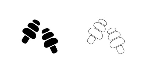 Earplug icon, vector illustration.