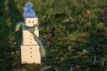 creative square snowman