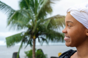 Face of a young woman from Bluefields