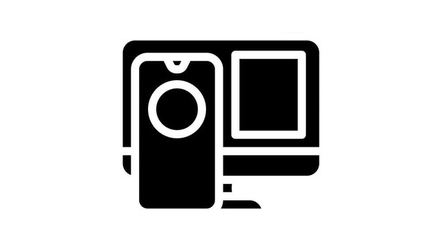 two step authentication line icon animation