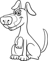 cartoon dog comic animal character coloring page