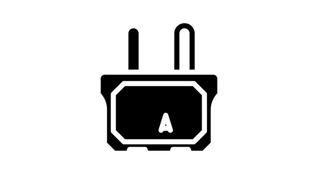 adapter socket line icon animation