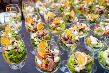 Tasty food on wedding recieption