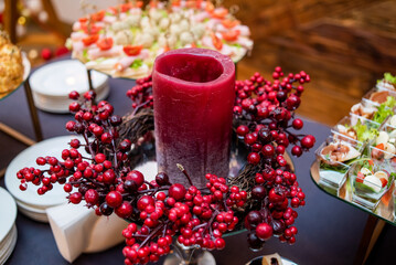 Tasty food on wedding recieption