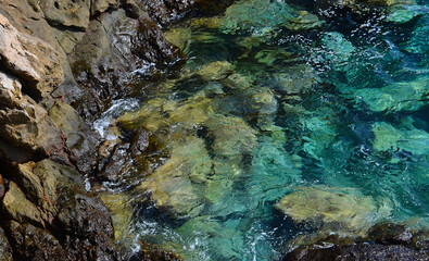 Abstract ocean water background. Sea water  texture.
Selective focus.