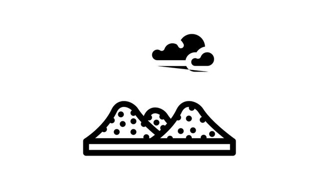 fleur de sel line icon animation