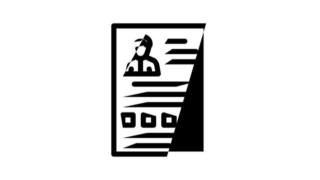 questionnaire business manager line icon animation