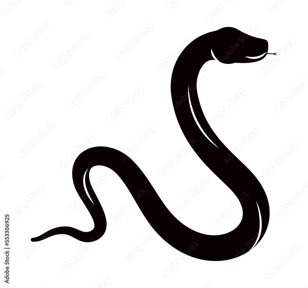 Canvas Prints snake silhouette icon