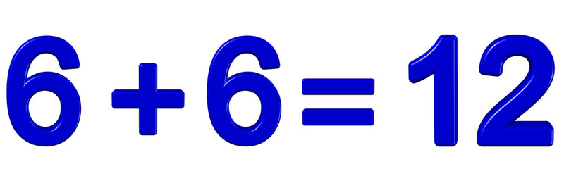 6+6=12