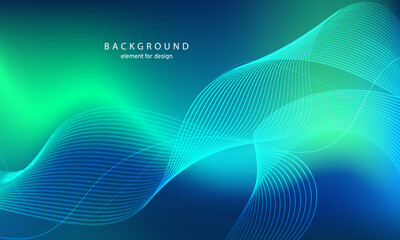 Abstract background. Wave element for design. Digital frequency track equalizer. Stylized line art. Colorful shiny wave with lines created using blend tool. Curved wavy line smooth stripe. Vector.