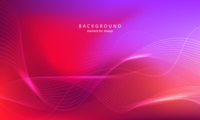 Abstract background. Wave element for design. Digital frequency track equalizer. Stylized line art. Colorful shiny wave with lines created using blend tool. Curved wavy line smooth stripe. Vector.