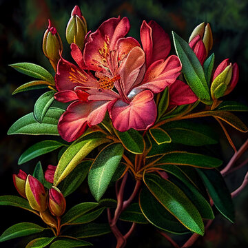 Indian Azalea - Azalia - Generative AI