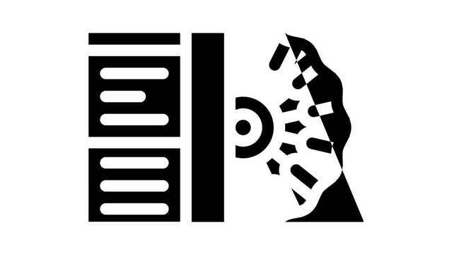 atomic absorption spectrometer glyph icon animation