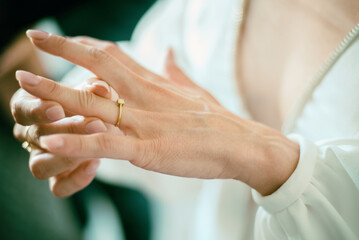 vistiéndose, moda, novia, ayudando a vestirse, novias, sensual