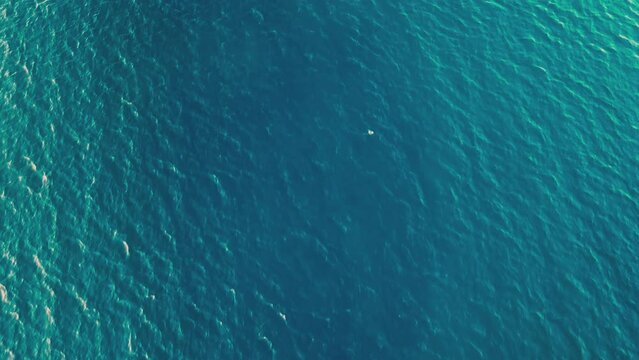 Ocean surface aerial view, sea water texture background top down view