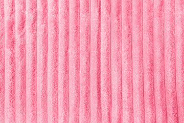 Fototapeta premium Soft throw fleece fabric with lines. Texture for background in color