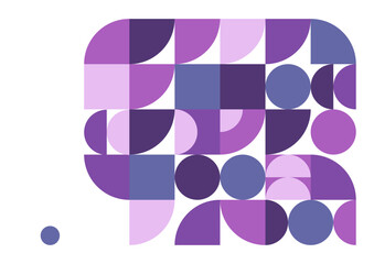 Abstract colorful flat mixed geometric mosaic template background with copy space for text. Vector illustration