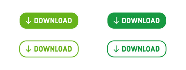 Download Button Icons set Transparent Png