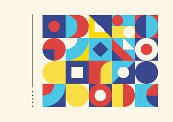 Abstract geometric pattern background design in retro style. Vector illustration.