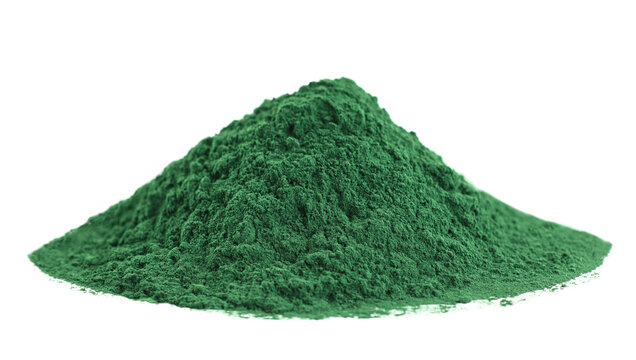 Spirulina powder heap