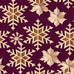 Seamless Snowflakes Christmas Patterns 