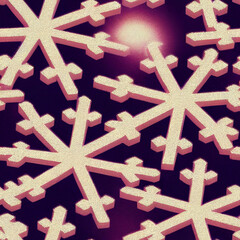Seamless Snowflakes Christmas Patterns 