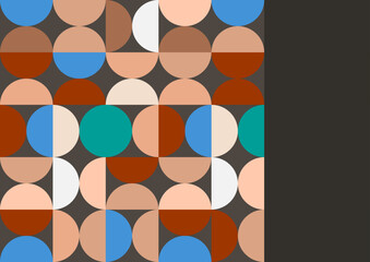 Flat mosaic geometric pattern background