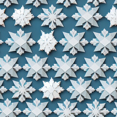 Seamless Snowflakes Christmas Patterns 