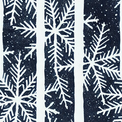 Seamless Snowflakes Christmas Patterns 