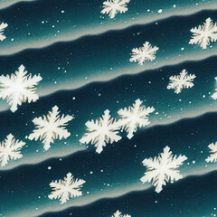 Seamless Snowflakes Christmas Patterns 