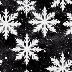 Seamless Snowflakes Christmas Patterns 