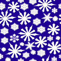 Seamless Snowflakes Christmas Patterns 