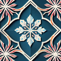 Seamless Snowflakes Christmas Patterns 