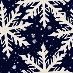 Seamless Snowflakes Christmas Patterns 