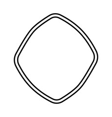 Outline shape football. Active lifestyle and sport, minimalistic medieval shield. Security and protection, kingdom. Sticker for social networks and messengers. Cartoon flat vector illustration