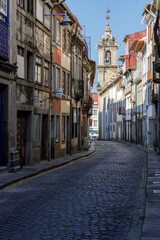 Fototapeta na wymiar On street of Braga, Portugal.