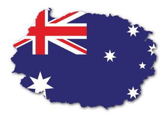  flag of Australia design in abstract shape