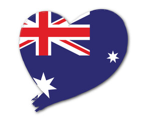  flag of Australia design in heart