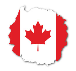  flag of Canada design in abstract shape