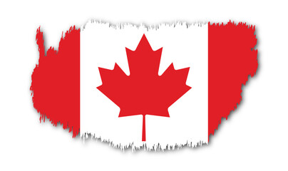  flag of Canada design in abstract shape