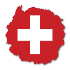  flag of Swiss Switzerland design in abstract shape