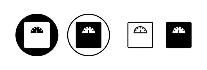 Scales icon vector illustration. Weight scale sign and symbol